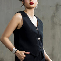 Lady Loud Waist Coat Black