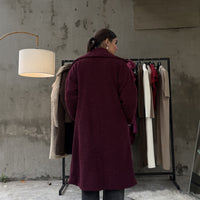 Vienna Teddy Coat Cherry