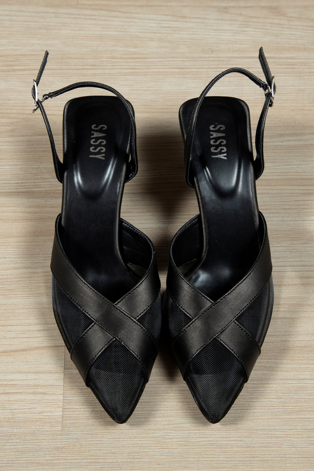 Diana Mesh Heels Black
