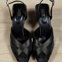 Diana Mesh Heels Black