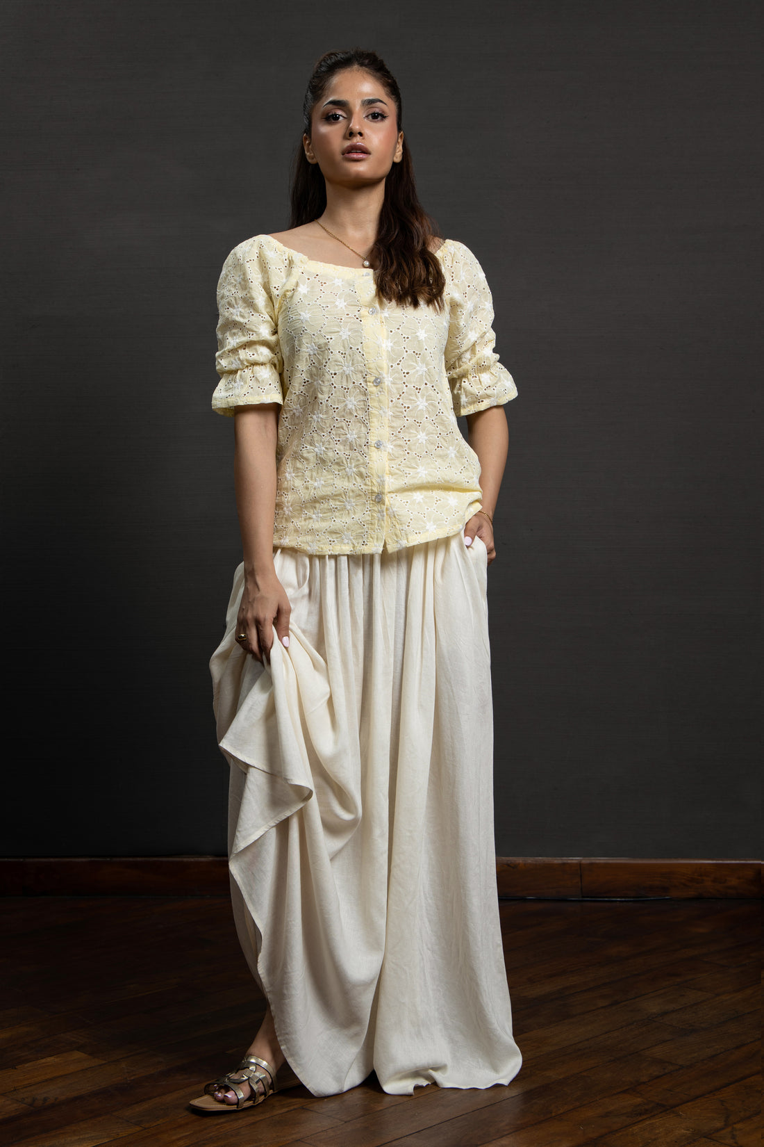 Dahlia Top Butter yellow