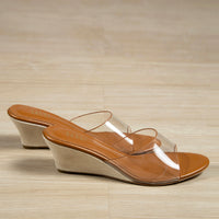 Saint Tropez wedge heel coffee