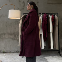 Vienna Teddy Coat Cherry