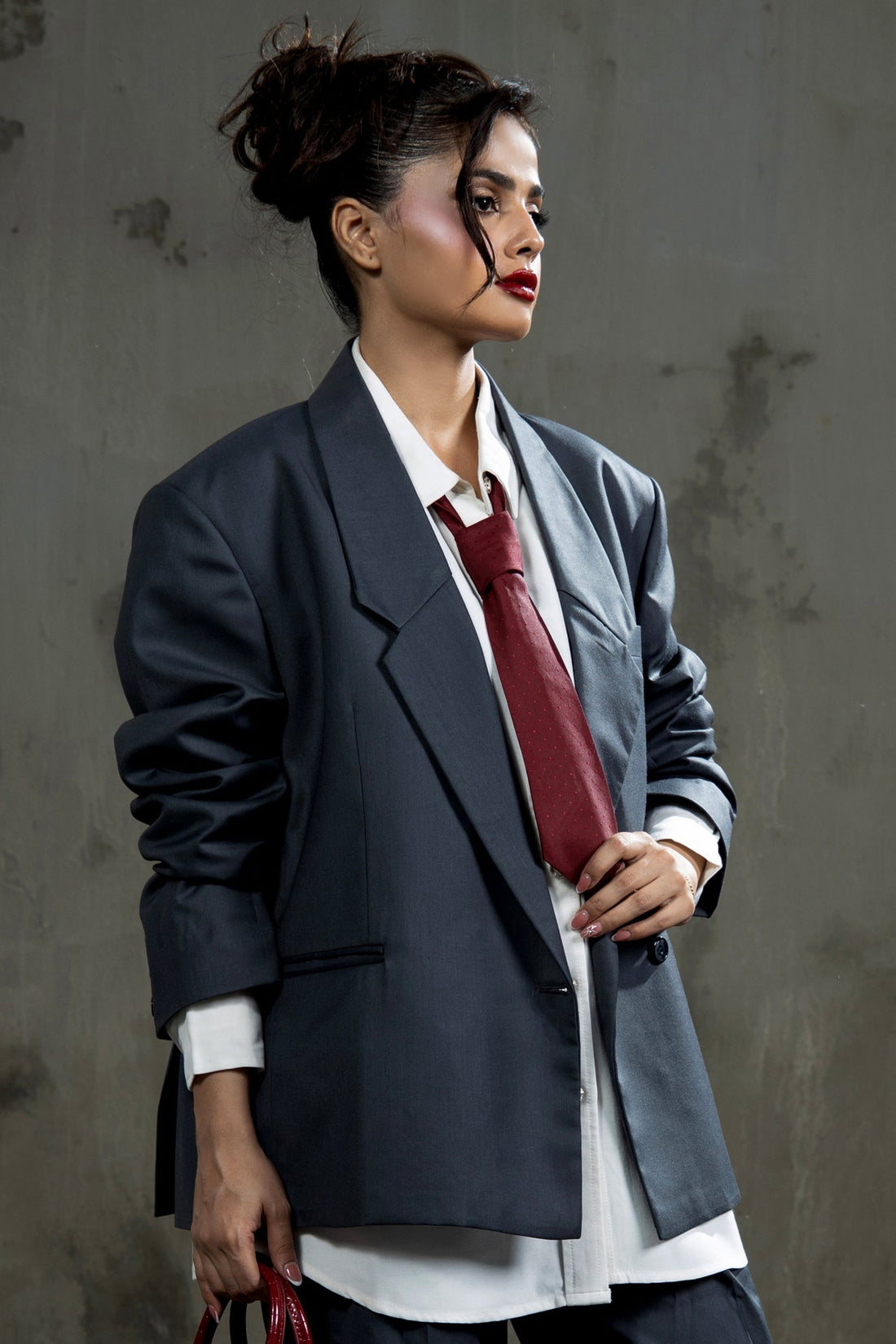 Boss Babe Oversized Blazer Grey