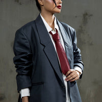 Boss Babe Oversized Blazer Grey