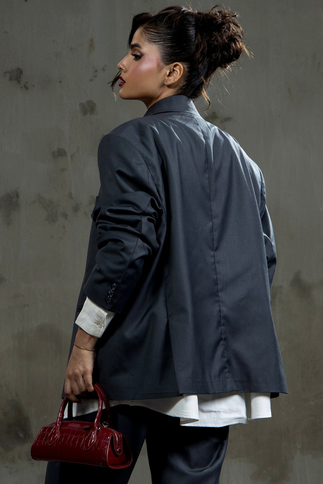 Boss Babe Oversized Blazer Grey
