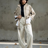 Kinsley Denim Pants Pearl White