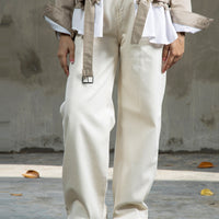 Kinsley Denim Pants Pearl White