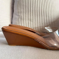 Saint Tropez wedge heel coffee