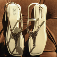 Zar Thong Sandal White