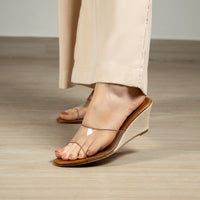 Saint Tropez wedge heel coffee