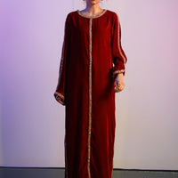 Maleficent Long 2pc Dress Maroon