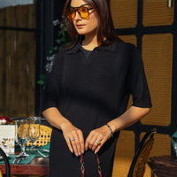 Rowan Sweater Dress Black