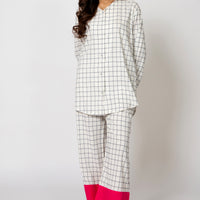 Color Pop Check Set Fuchsia