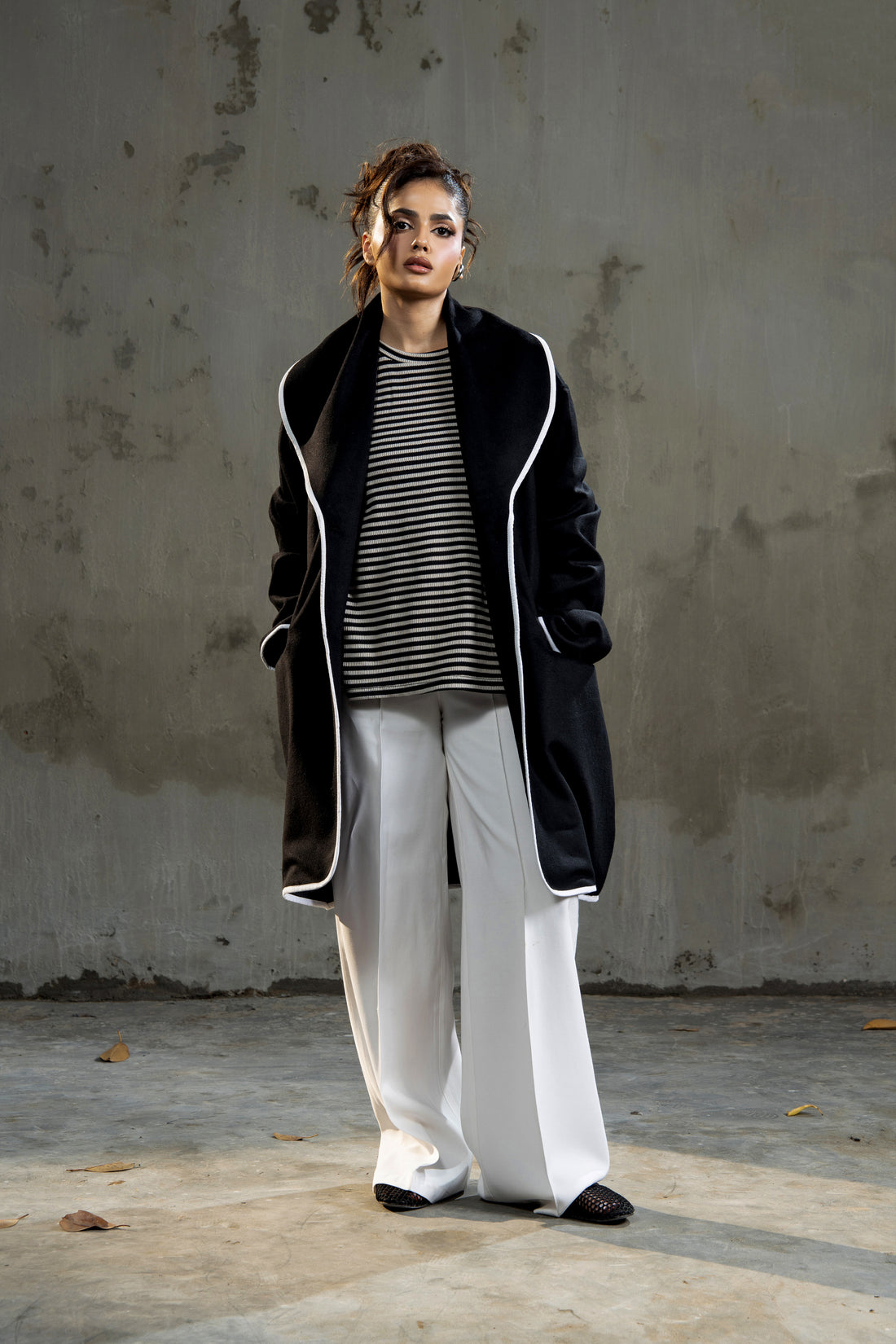 Melia Woolen Coat Black