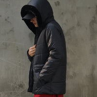 Zino puffer jacket with fur Hoodie black