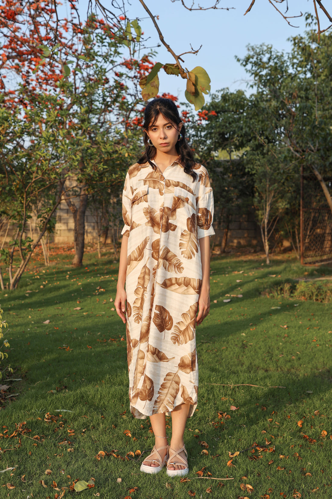 Amber Shirt Dress Rust