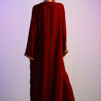 Maleficent Long 2pc Dress Maroon
