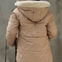 Alaska NEO Soft Puffer Jacket with Fur Hoodie (Tan)