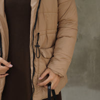 Alaska NEO Soft Puffer Jacket with Fur Hoodie (Tan)