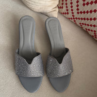 Eden low Wedge Heel Silver