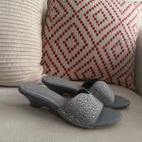 Eden low Wedge Heel Silver