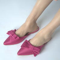 Monroe Bow Slides Fuscia