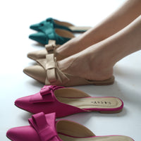 Monroe Bow Slides Emerald Green