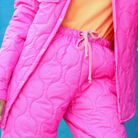 Kale Puffer pants hot pink