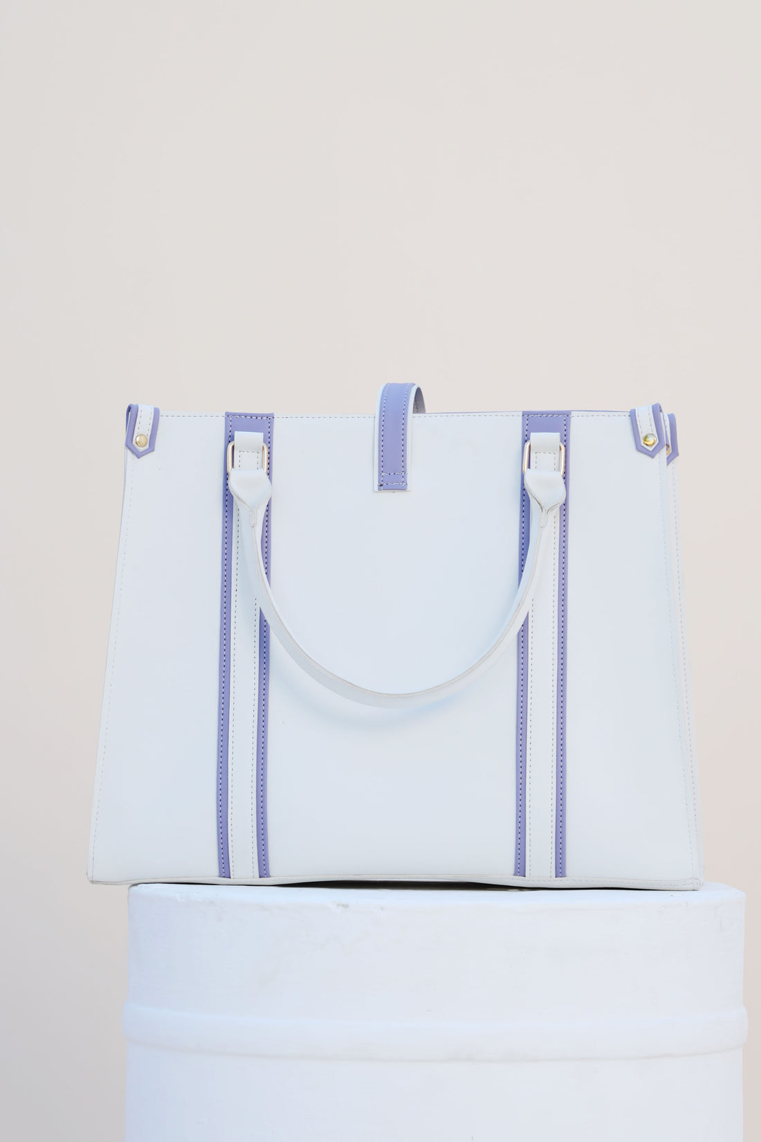 Tokyo Tote Bag White n Lilac
