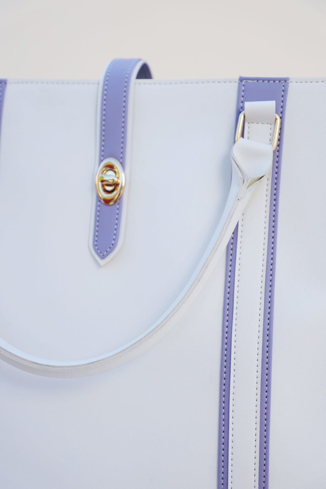 Tokyo Tote Bag White n Lilac