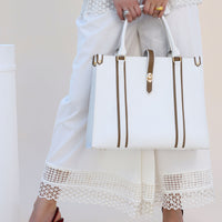 Tokyo Tote Bag White n Brown