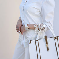 Tokyo Tote Bag White n Brown