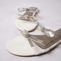 Milano Glass Slipper White