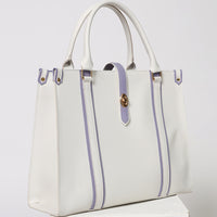 Tokyo Tote Bag White n Lilac