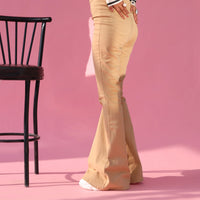 Kiyara flared boot cut Jeans Camel