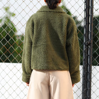 Fuzzy Flannel Button Up Olive