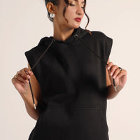 Vogue Vest hoodie Black