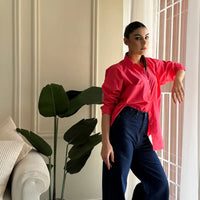 Rihana Button Down Shirt pink