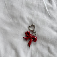 Ribboned Up cherry keychain