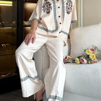 cascade Block Printed Set Cream