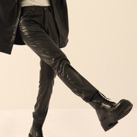 LuxeLine Leather Pants Black