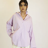 Rihana Button Down Shirt Lilac