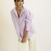 Rihana Button Down Shirt Lilac