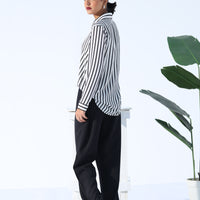 Retro Stripe Button-Up