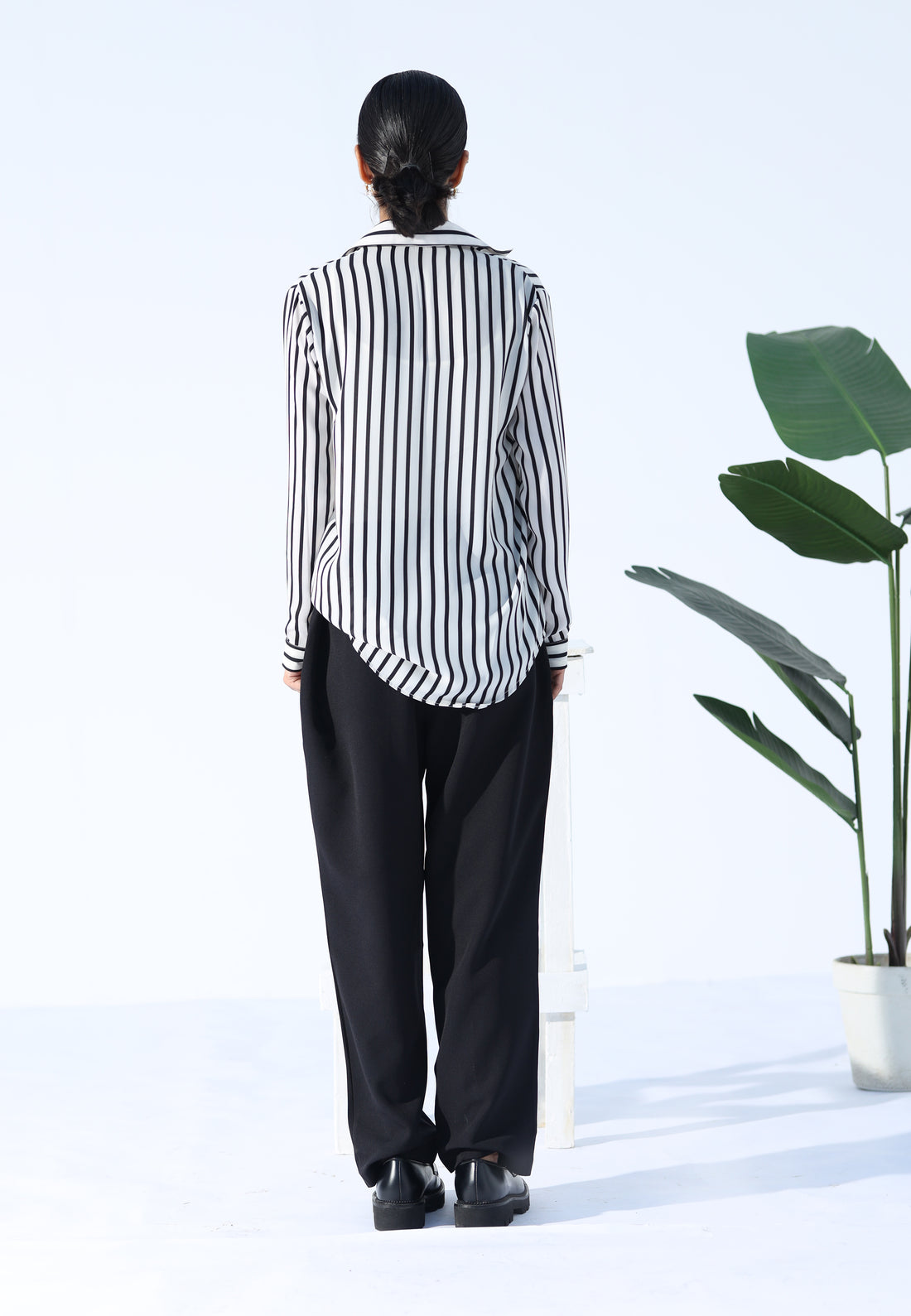 Retro Stripe Button-Up
