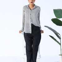 Retro Stripe Button-Up