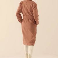 Julia Belted Long Coat Light Mauve