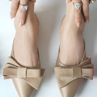 Monroe Bow Slides Champagne
