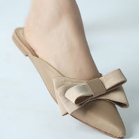 Monroe Bow Slides Champagne